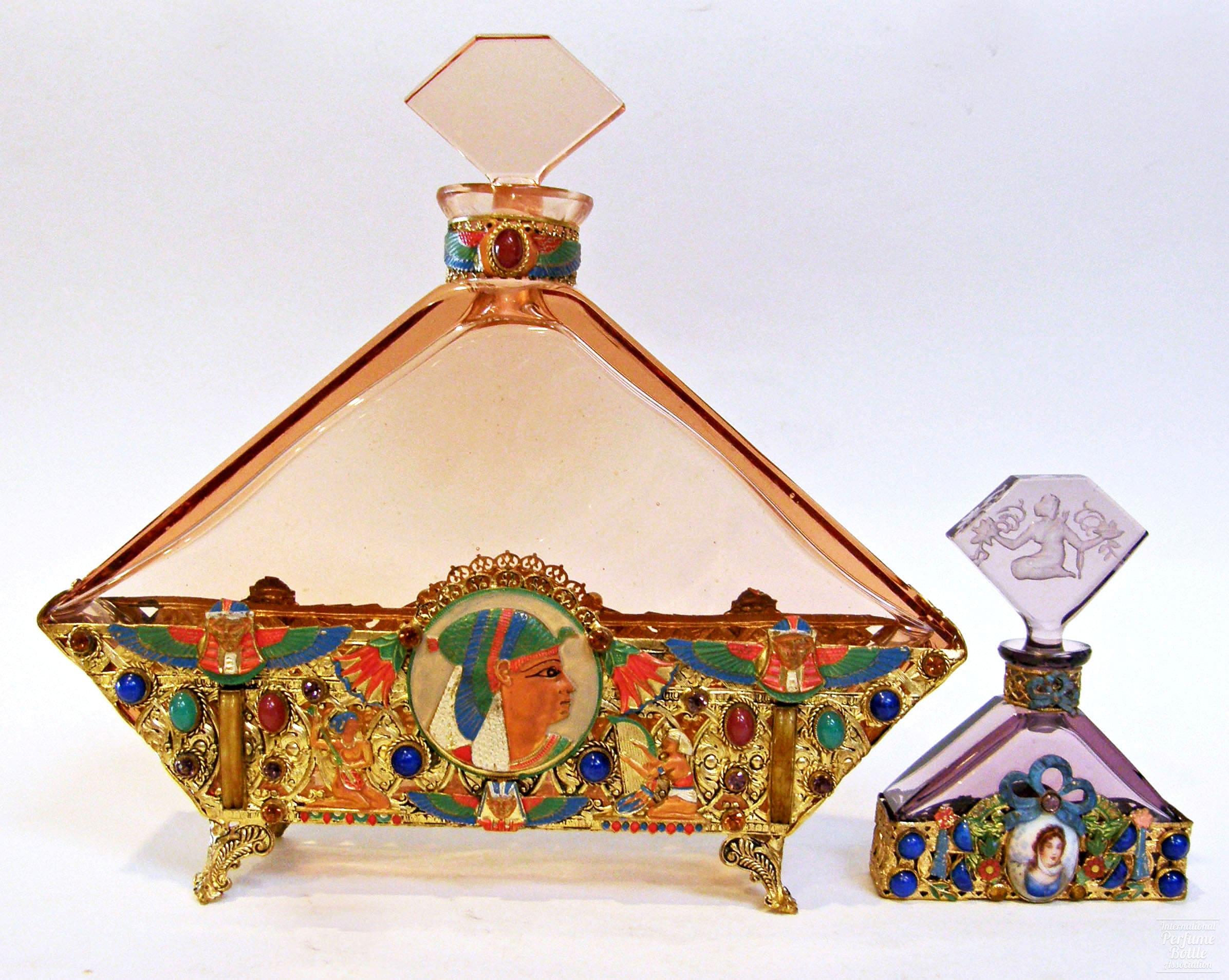 Two Vater Bottles with Neiger Decoration