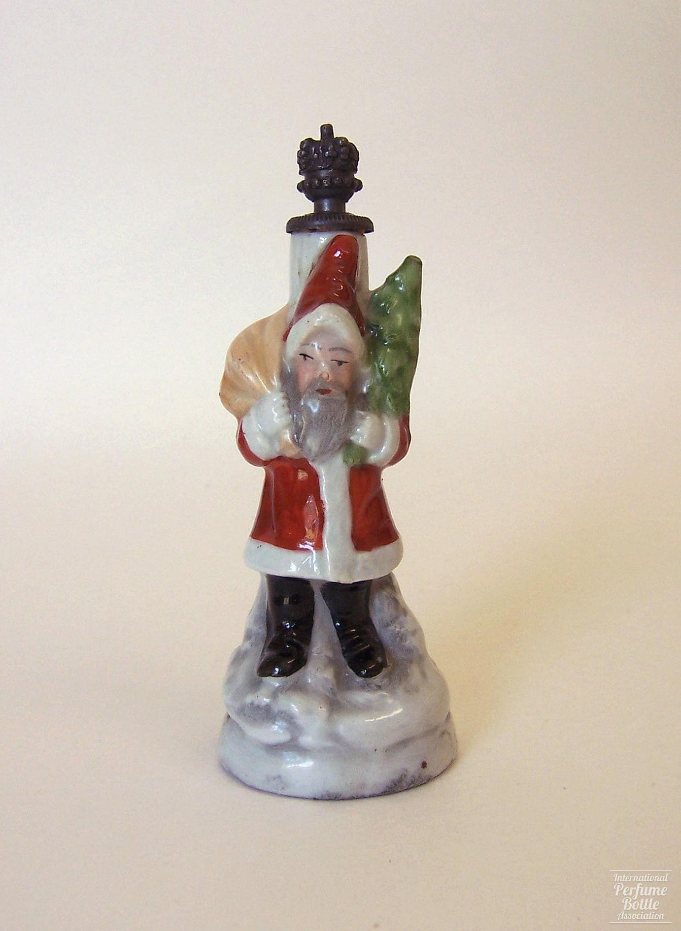 Santa Claus Carrying Bag and Tree by Heinz