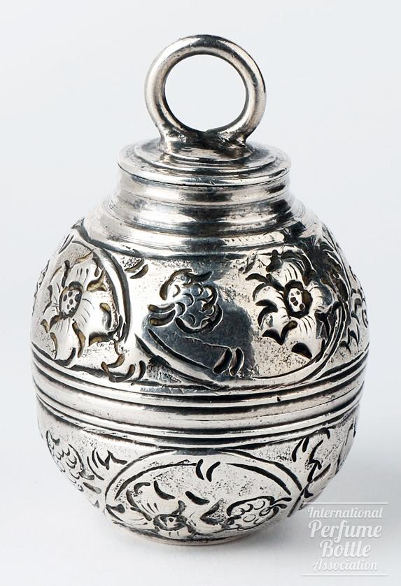 Silver Egg-Shaped Vinaigrette