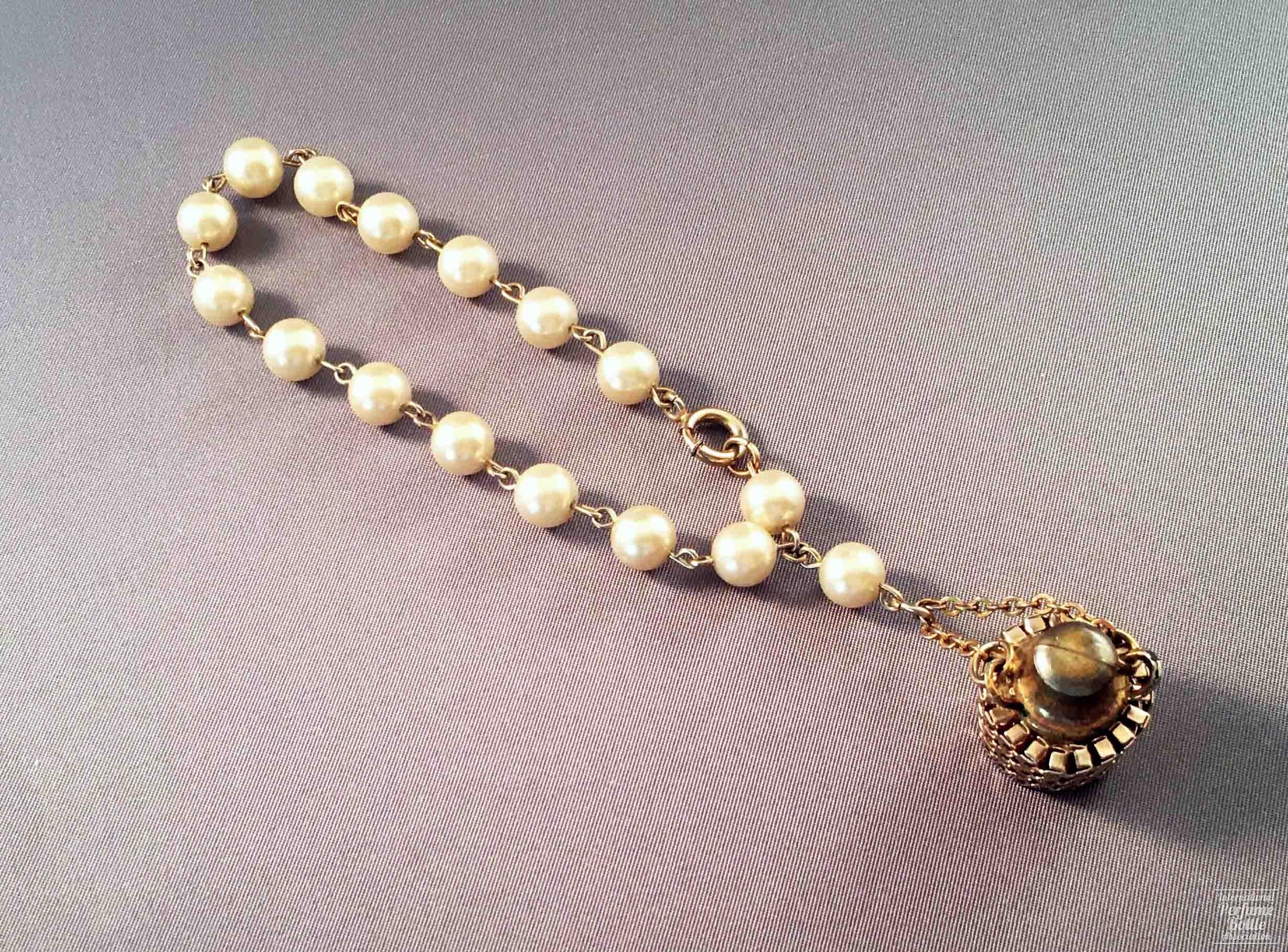 Metal Bottle on Pearl Bracelet
