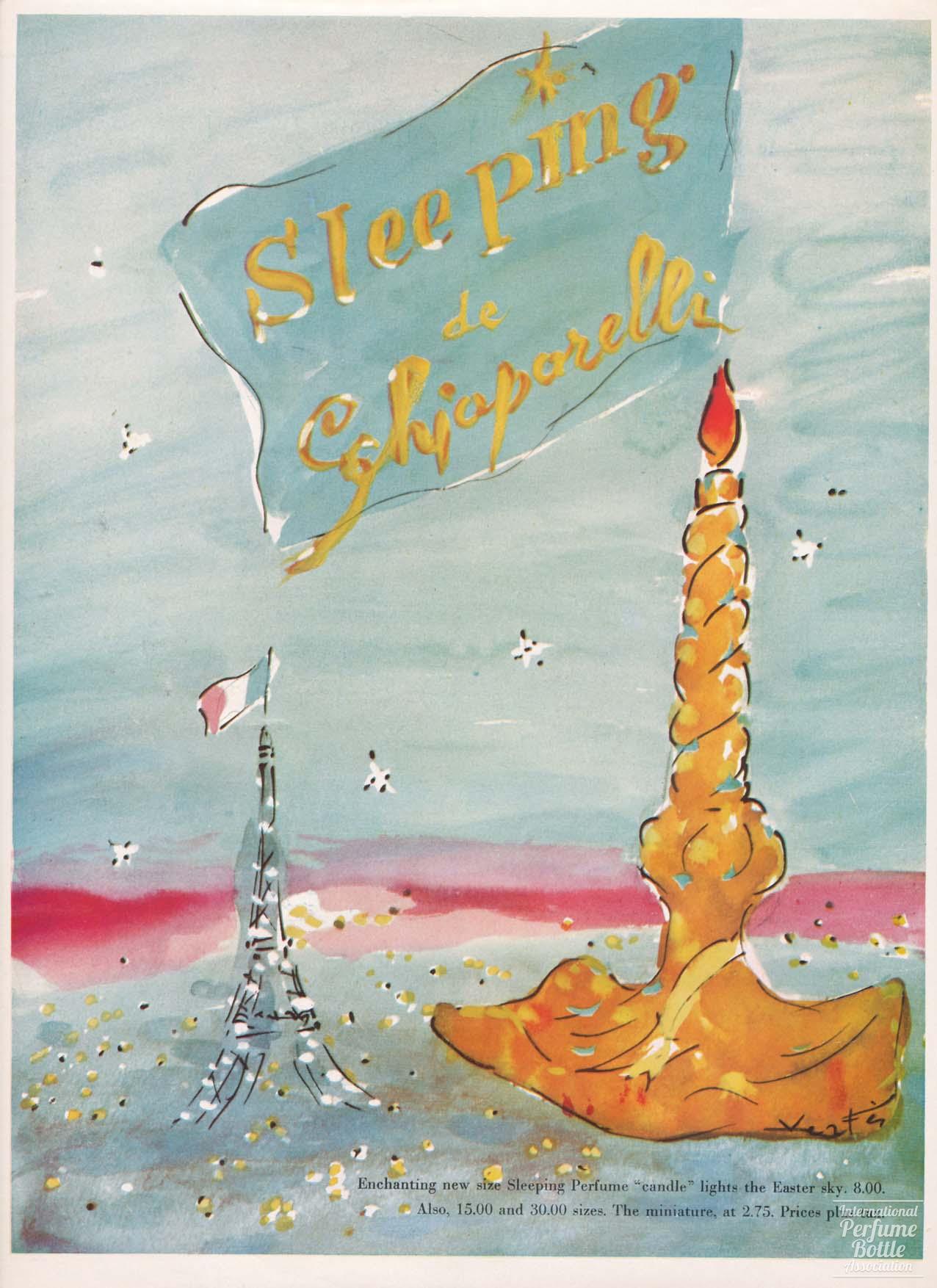 "Sleeping" by Schiaparelli Advertisement - 1930