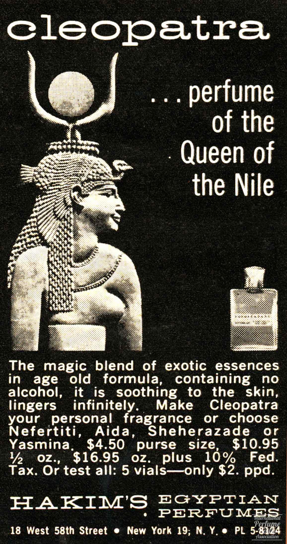 "Cleopatra" by Hakim Advertisement - 1963