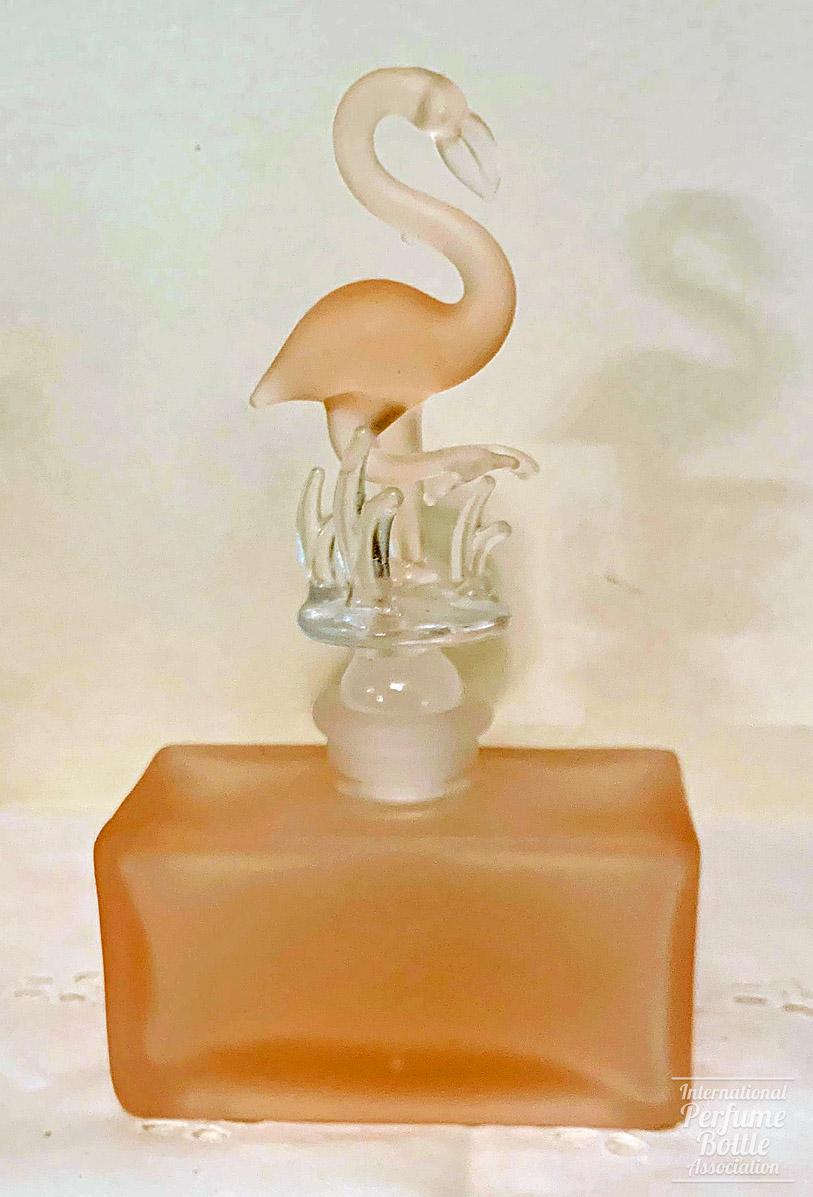 Art Glass Pink Flamingo Bottle