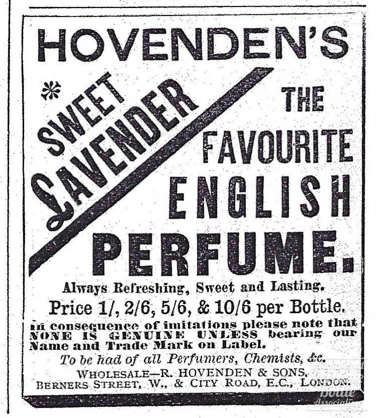 "Sweet Lavender" by Hovenden Advertisement - 1893