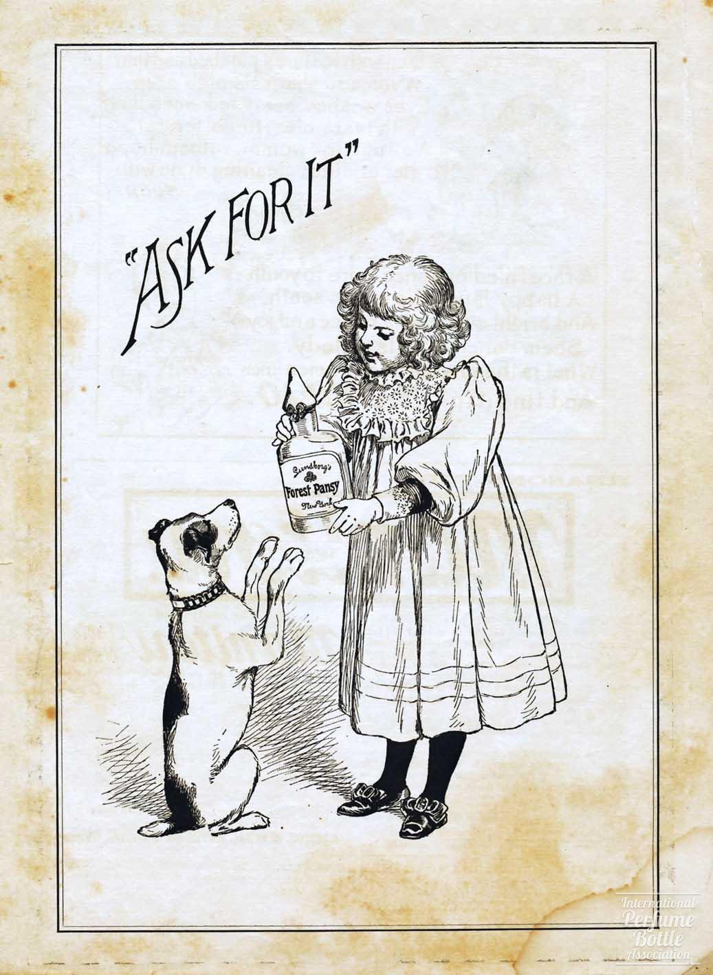 "Forest Pansy" by Lundborg Advertisement - 1892