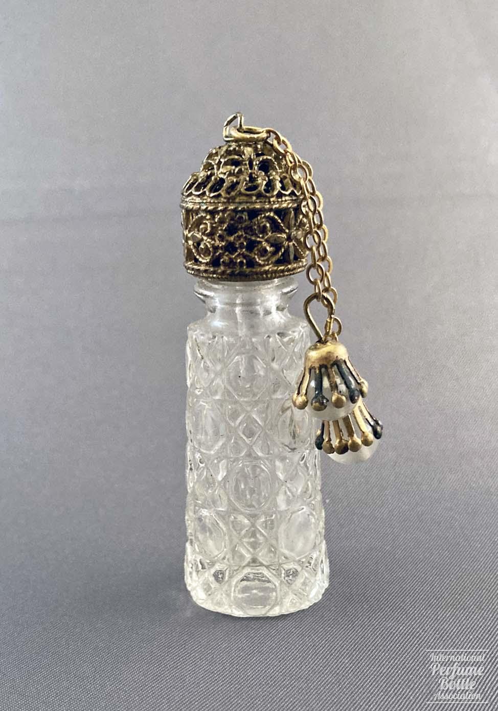 Czech Bottle With Faux Pearl Dangles