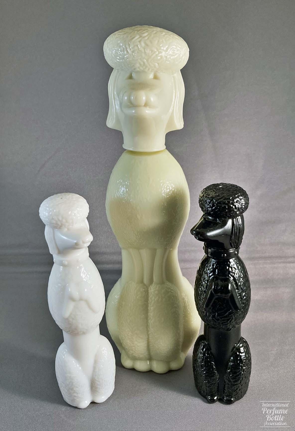 "Bon Bon" and "Suzette" Poodle Decanters by Avon