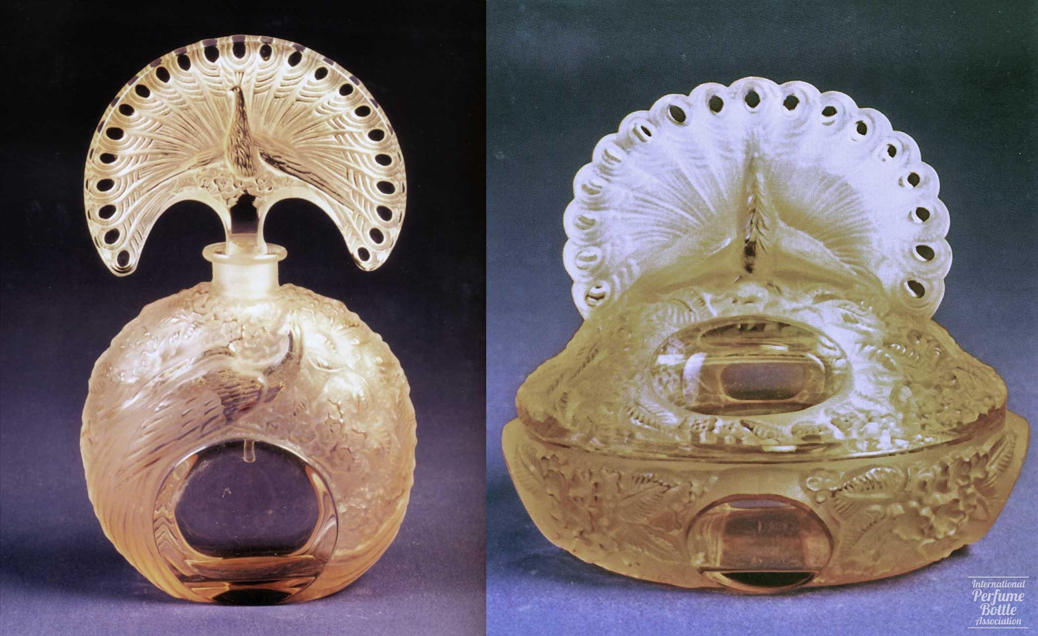 Peacock Perfume and Powder Jar by Halama