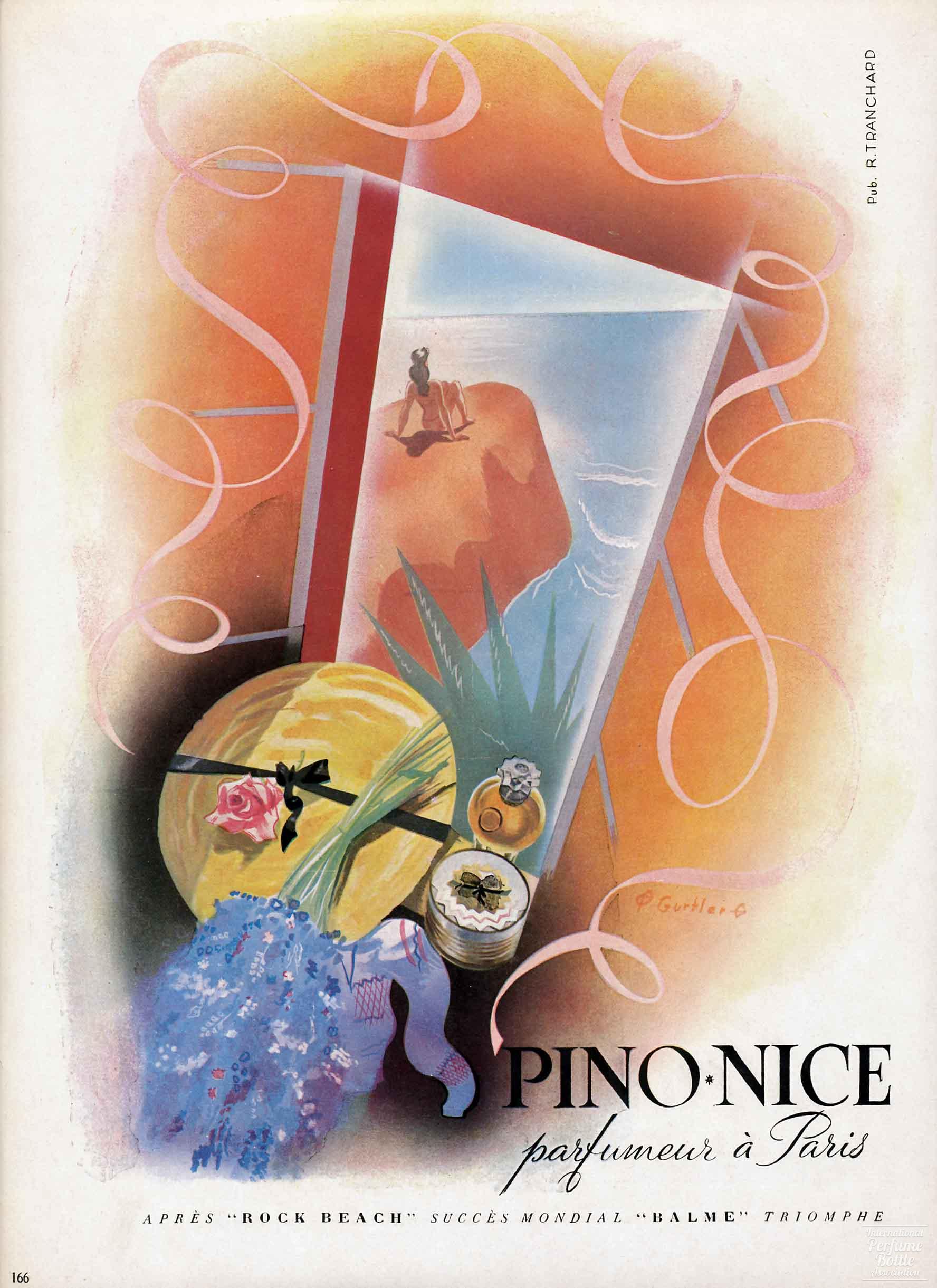 "Rock Beach" by Pino-Nice Advertisement - 1946