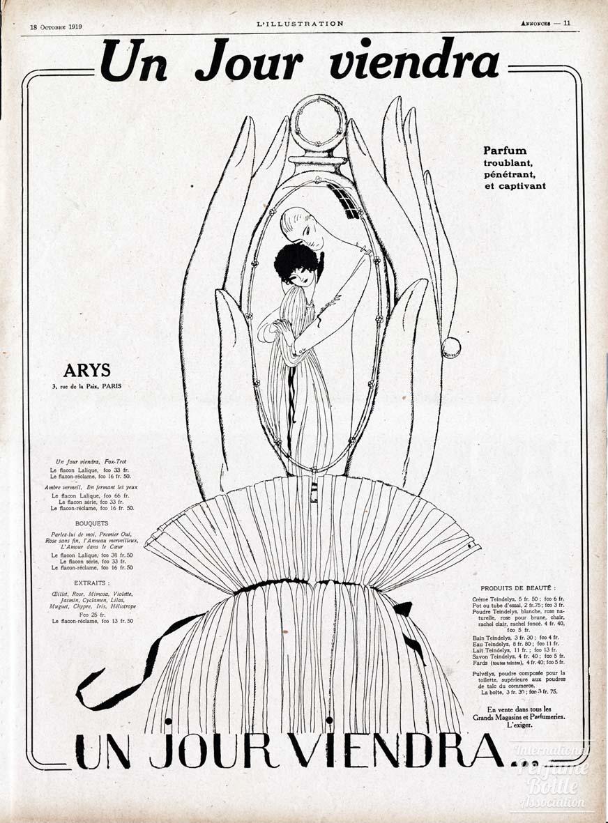 "Un Jour Viendra" by Arys Advertisement - 1919