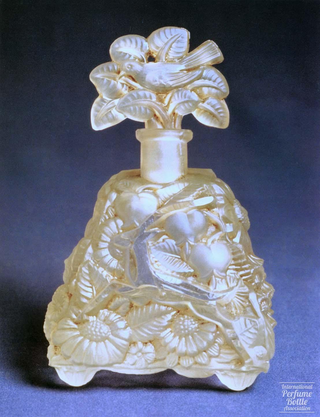 Czech Bottle With Bird and Deer