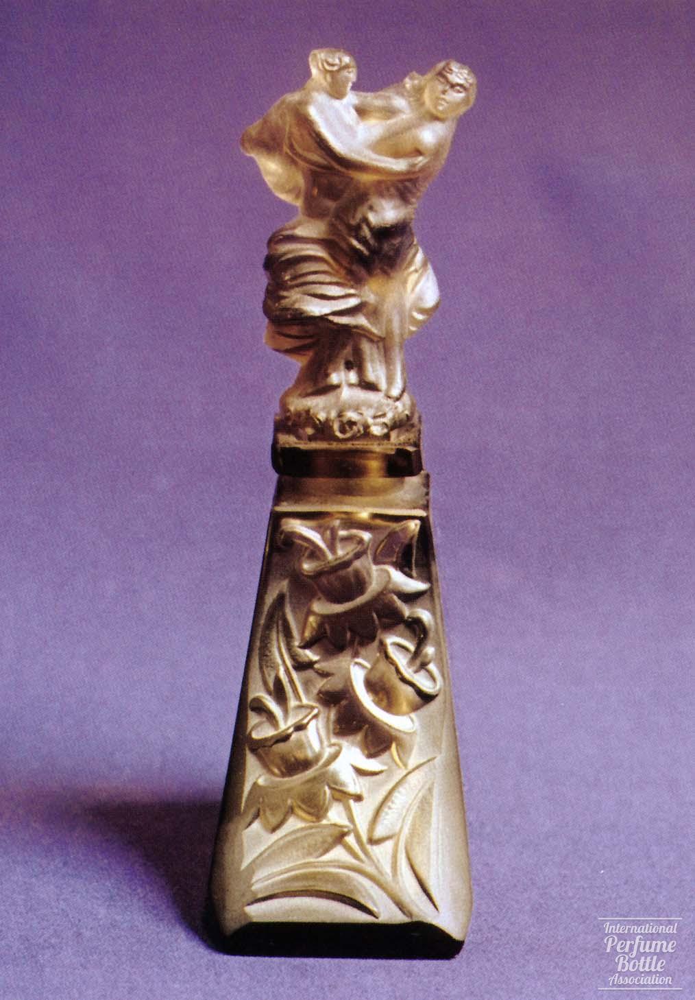 Czech Bottle With Swirling Dancers