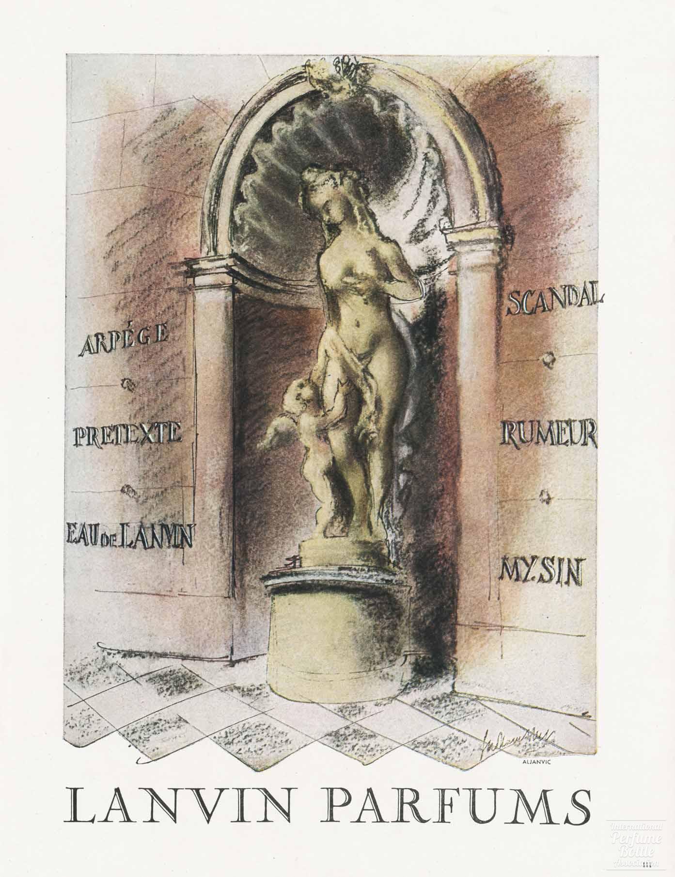 Lanvin Perfumes Advertisement - 1948