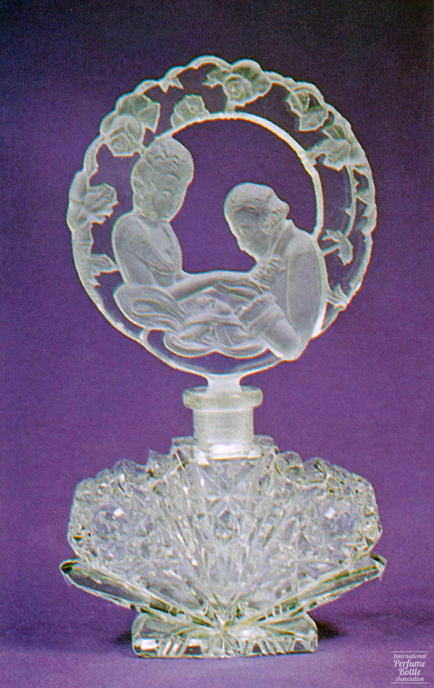 Clear Czech Perfume With Courting Couple