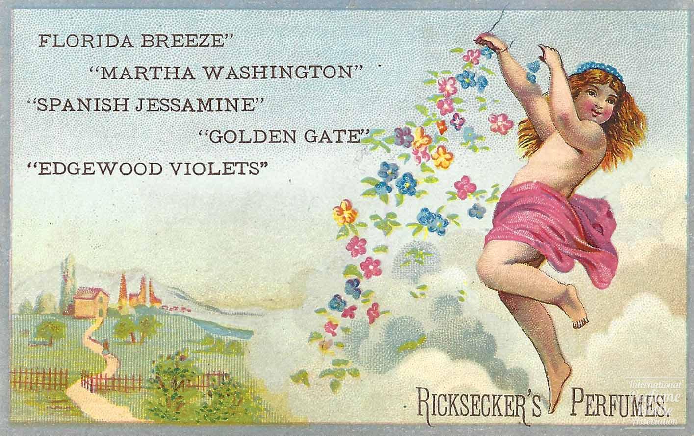 Trade Card With Cherub in Pink Scarf by Ricksecker