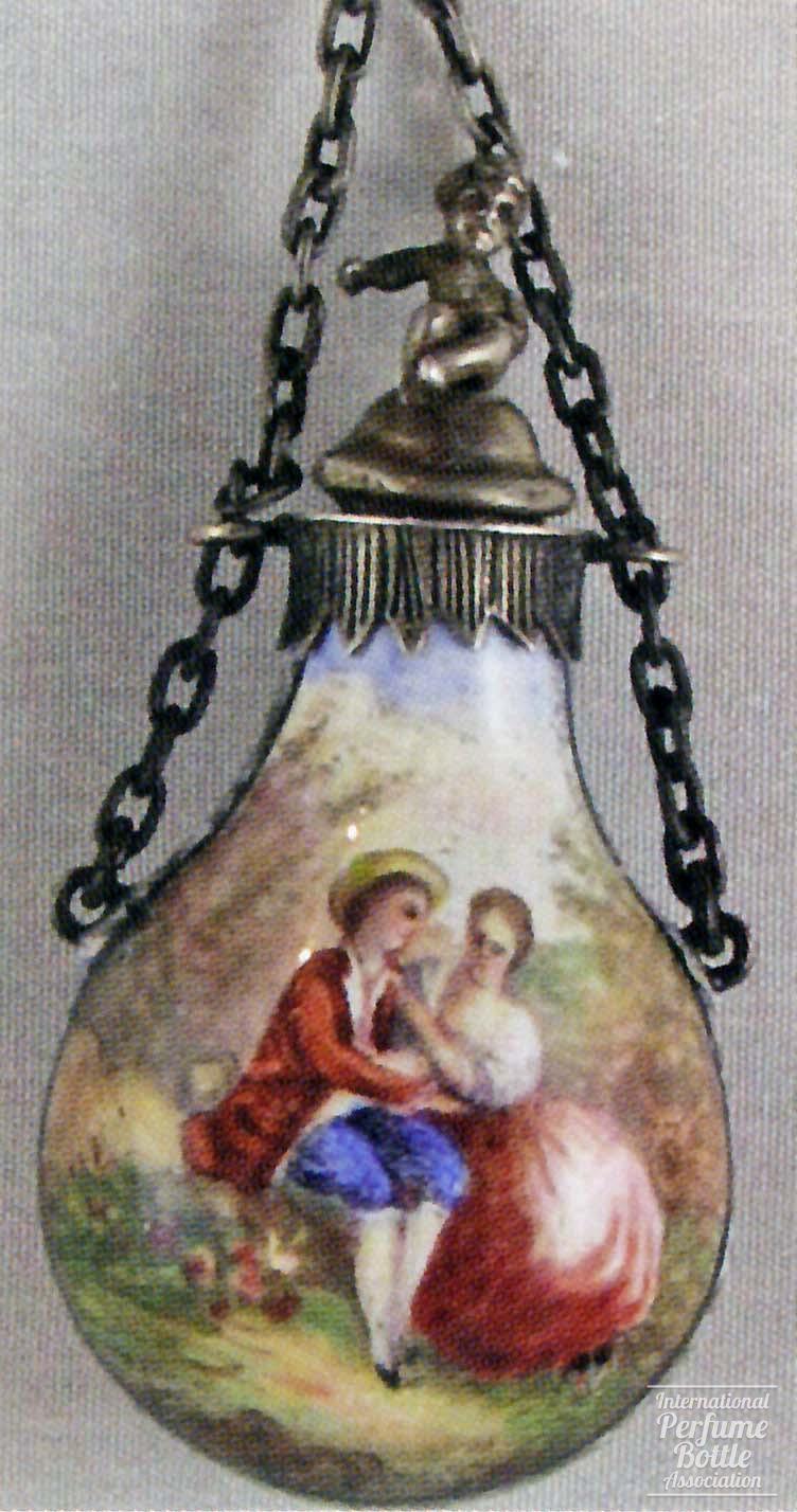Painted Enamel Perfume Pendant