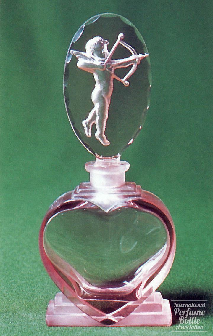 Pink Heart Shaped Bottle With Cupid Stopper