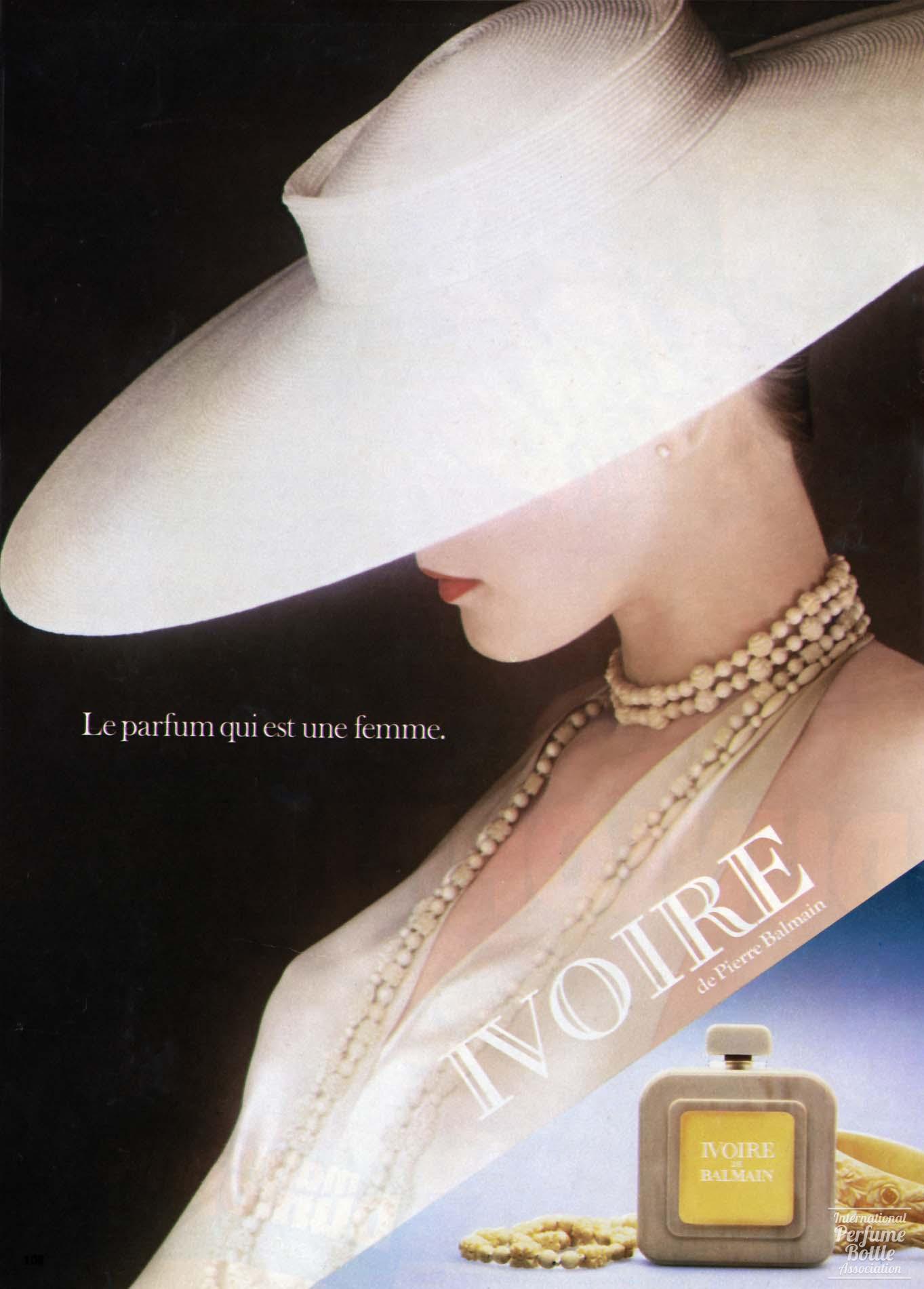 "Ivoire" by Balmain Advertisement - 1981