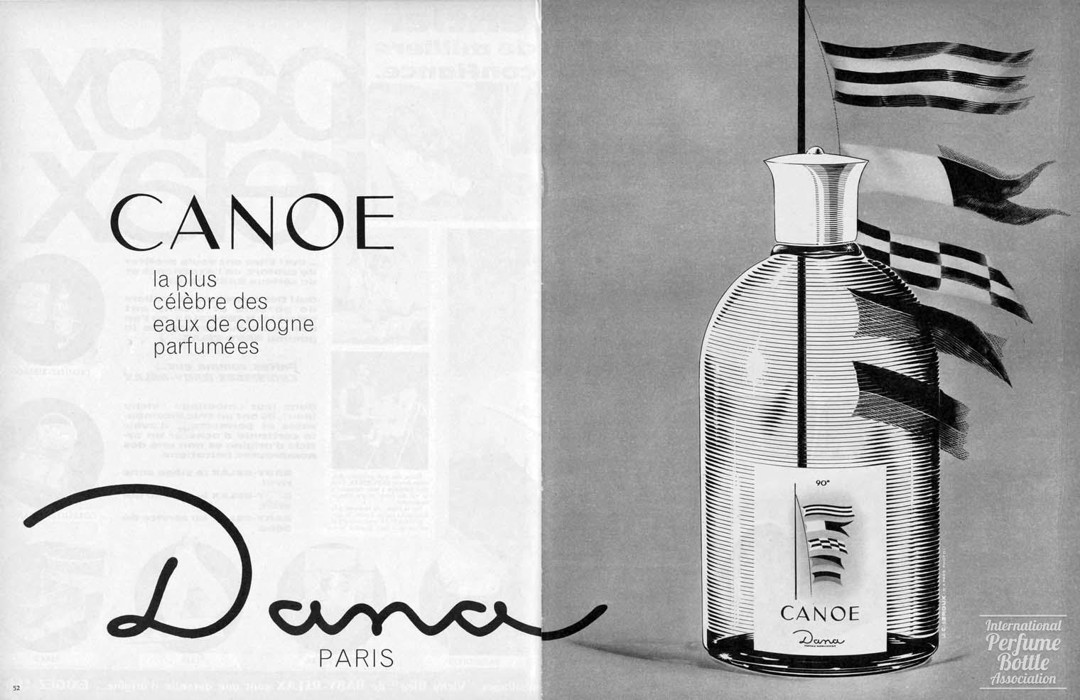 "Canoe" by Dana Advertisement - c 1960's