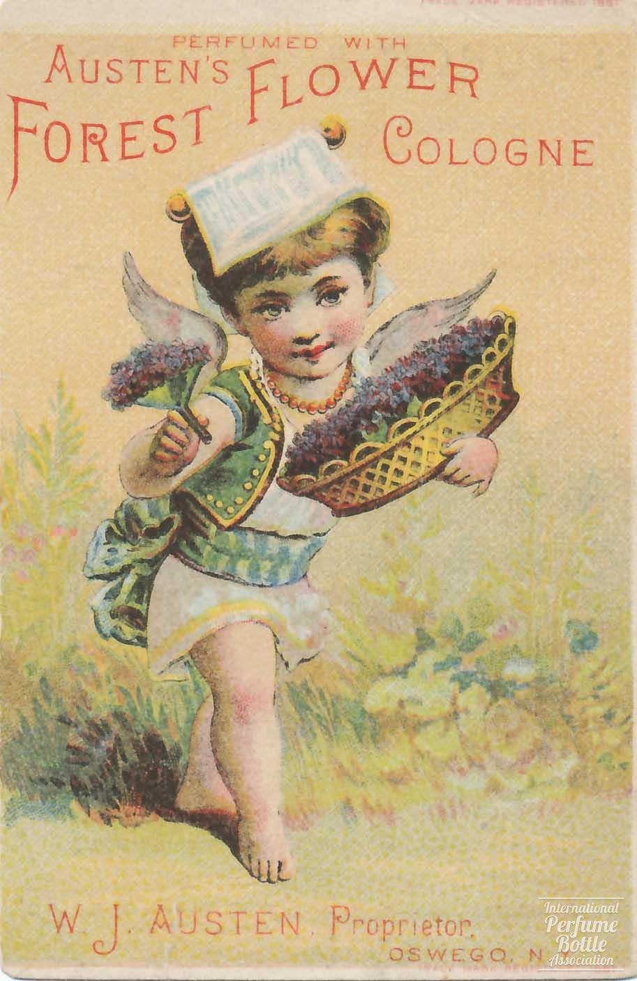 "Forest Flower" Cologne Cherub Trade Card by W. J. Austen