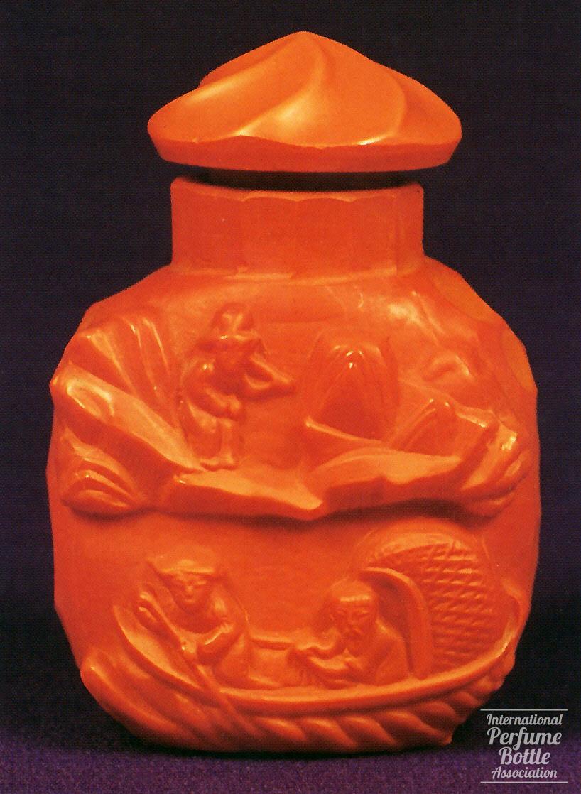 Opaque Bottle With Oriental Motif by Hoffmann