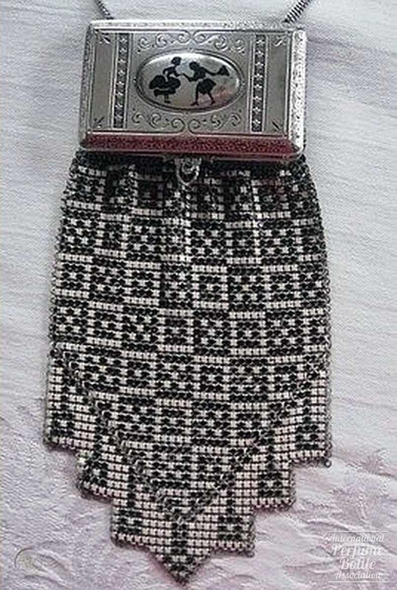 Purse With Courting Couple Compact by Whiting & Davis