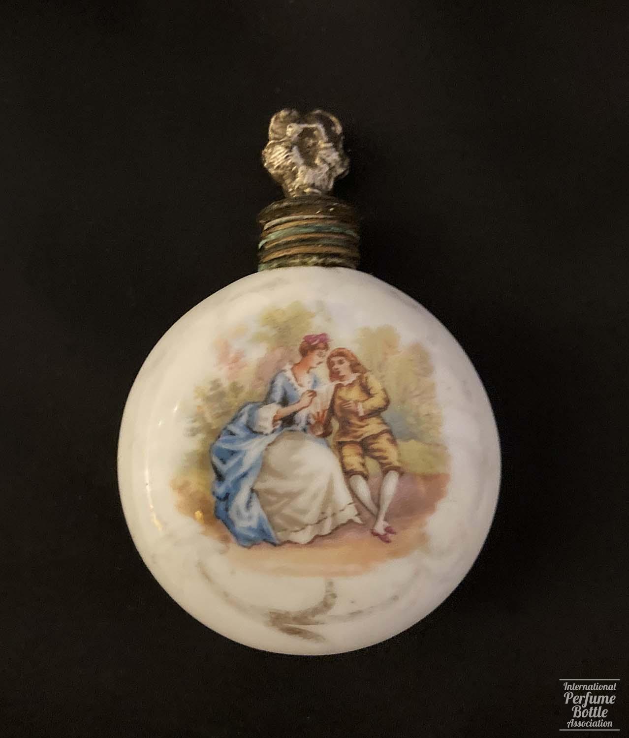 Circular Porcelain Courting Couple