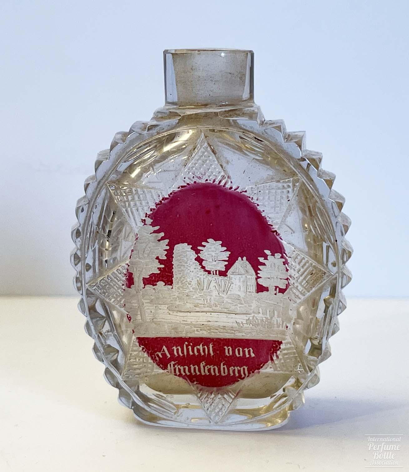 Souvenir Bottle Showing Ruined Castle at Scharfenberg, Germany