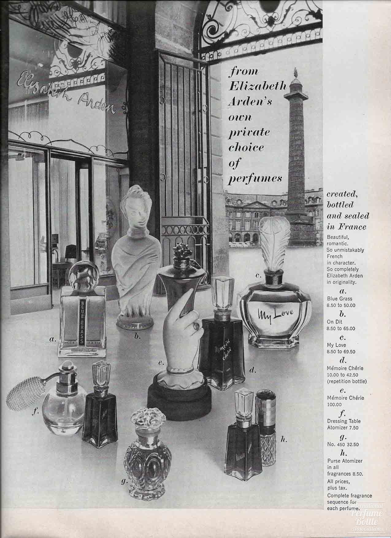 Private Choice Perfumes by Elizabeth Arden Advertisement - 1957