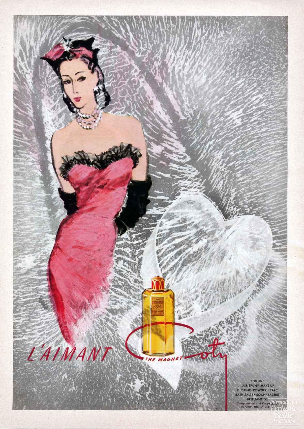 "L'Aimant" by Coty Advertisement - 1944