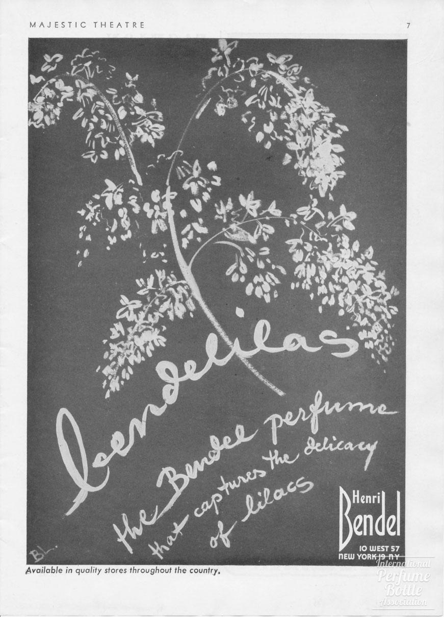 "Bendelilas" by Henri Bendel Advertisement - 1950's