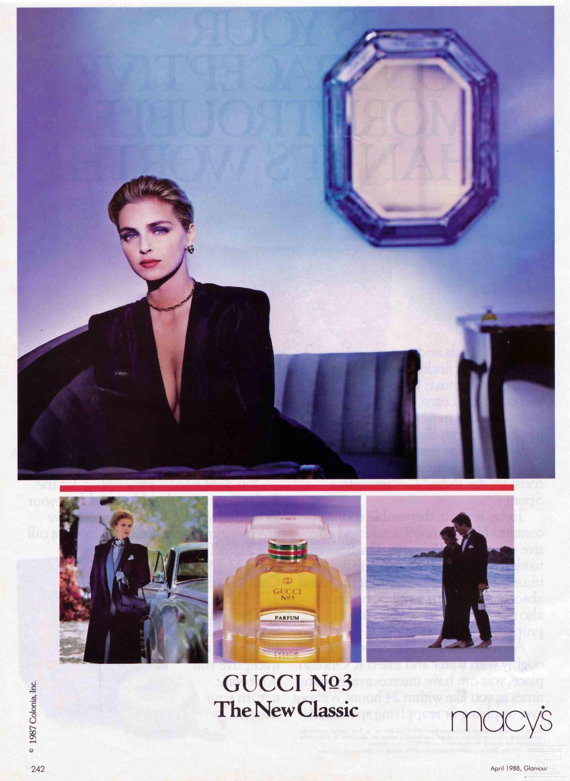 "Gucci No. 3" by Gucci Advertisement - 1987