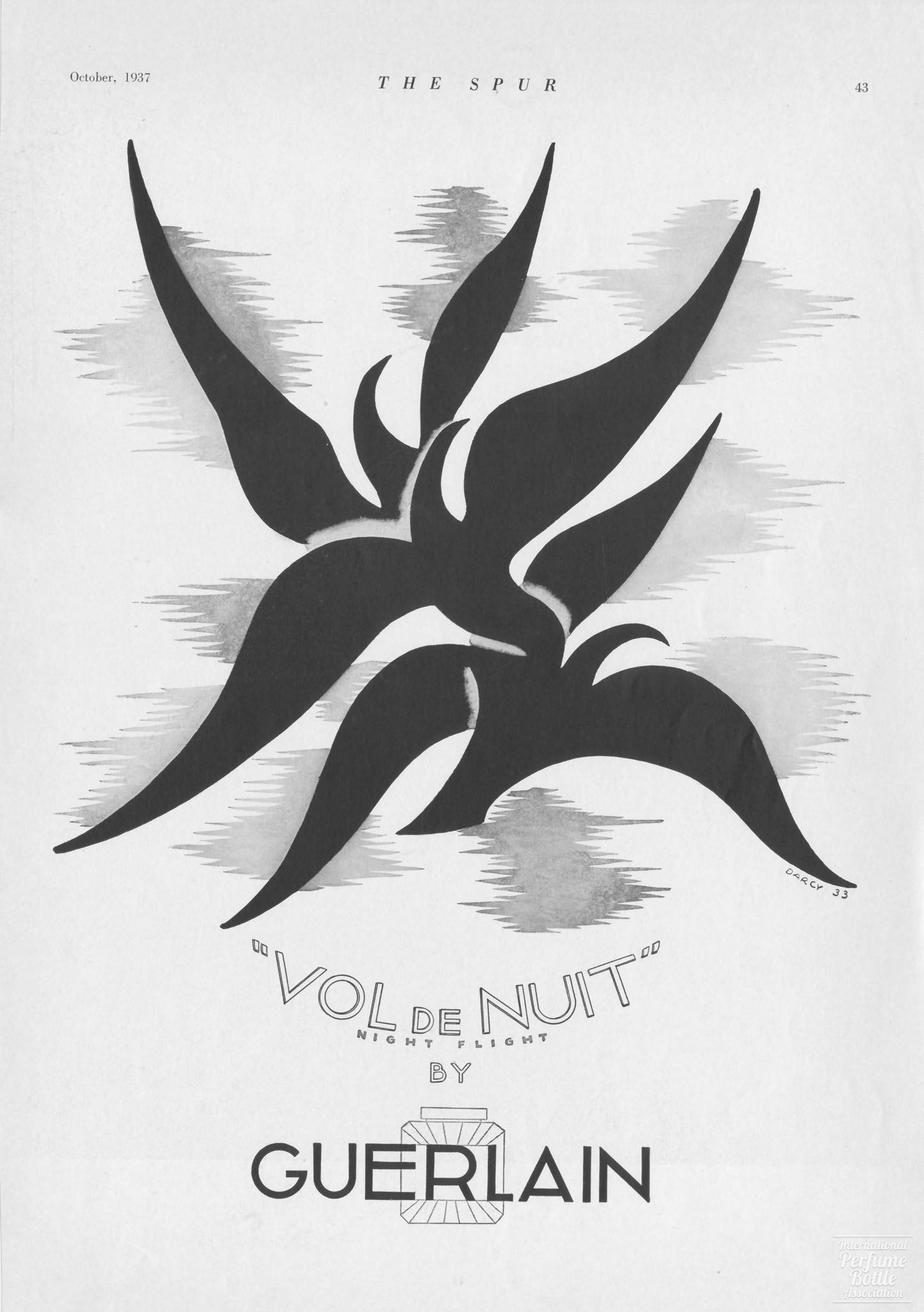 "Vol de Nuit" by Guerlain Advertisement - 1937