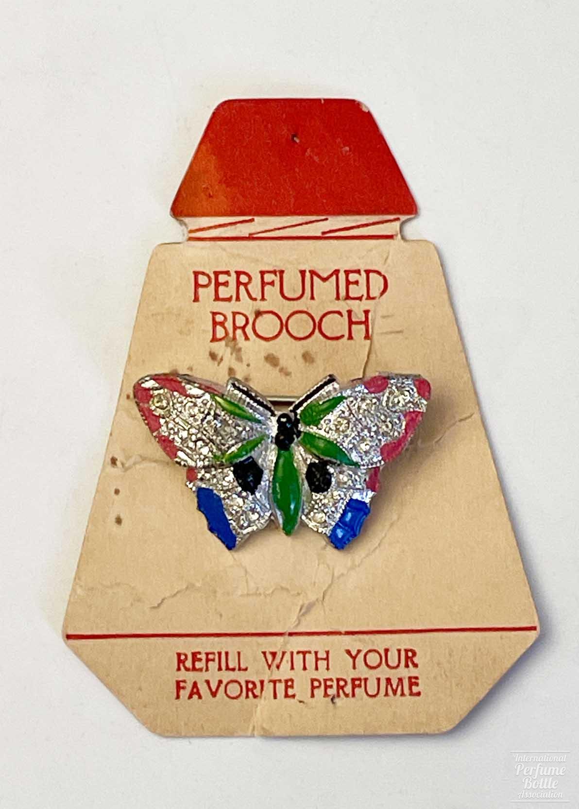 Butterfly Perfumed Brooch on original card